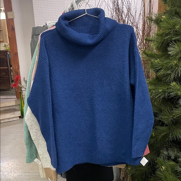 RW&CO. Sweaters - RW&CO. Navy Ribbed Turtleneck Sweater